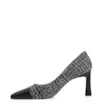 Scarpin Tweed Preto/Couro Preto - imagem 4