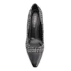 Scarpin Tweed Preto/Couro Preto - imagem 5