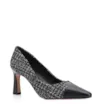 Scarpin Tweed Preto/Couro Preto - imagem 1