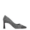 Scarpin Tweed Preto/Couro Preto - imagem 2
