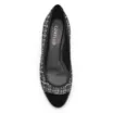 Scarpin Tweed Preto/Verniz Preto - imagem 5