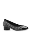 Scarpin Tweed Preto/Verniz Preto - imagem 1