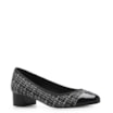 Scarpin Tweed Preto/Verniz Preto - imagem 1