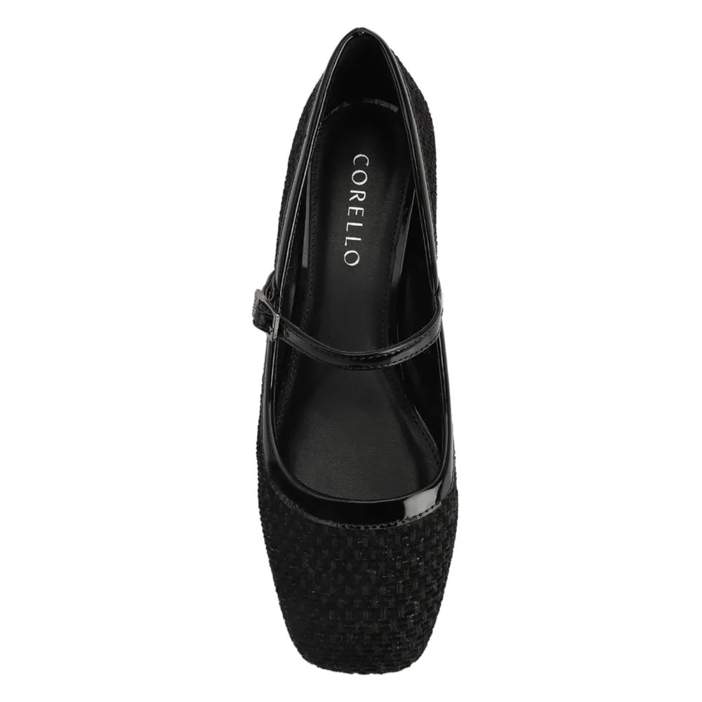 Scarpin Tweed Preto/Verniz Preto - imagem 5
