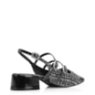 Scarpin Tweed Preto/Verniz Preto - imagem 3