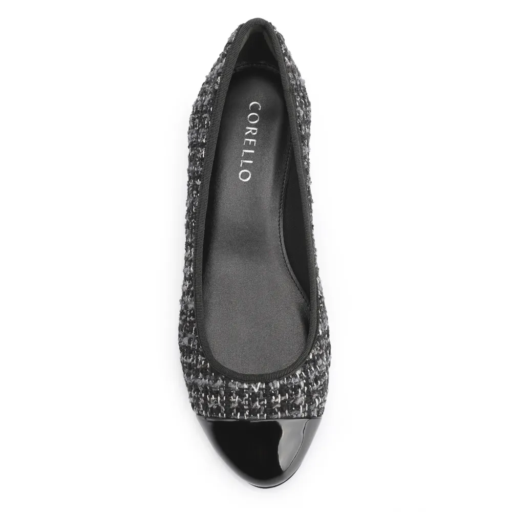 Scarpin Tweed Preto/Verniz Preto - imagem 5