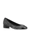 Scarpin Tweed Preto/Verniz Preto - imagem 1