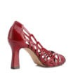 Scarpin Vermelho Salto Alto Couro  Recortes - imagem 3