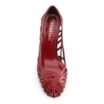 Scarpin Vermelho Salto Alto Couro  Recortes - imagem 5