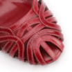 Scarpin Vermelho Salto Alto Couro  Recortes - imagem 6