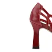 Scarpin Vermelho Salto Alto Couro  Recortes - imagem 7
