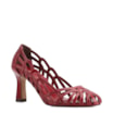 Scarpin Vermelho Salto Alto Couro  Recortes - imagem 1