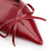 Scarpin Vermelho Salto Baixo Couro Slingback Maxi Laço - imagem 6