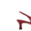 Scarpin Vermelho Salto Baixo Couro Slingback Maxi Laço - imagem 7
