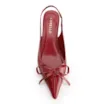 Scarpin Vermelho Salto Baixo Couro Slingback Maxi Laço - imagem 5