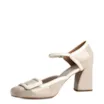 Scarpin Verniz Bege/Branco - imagem 4