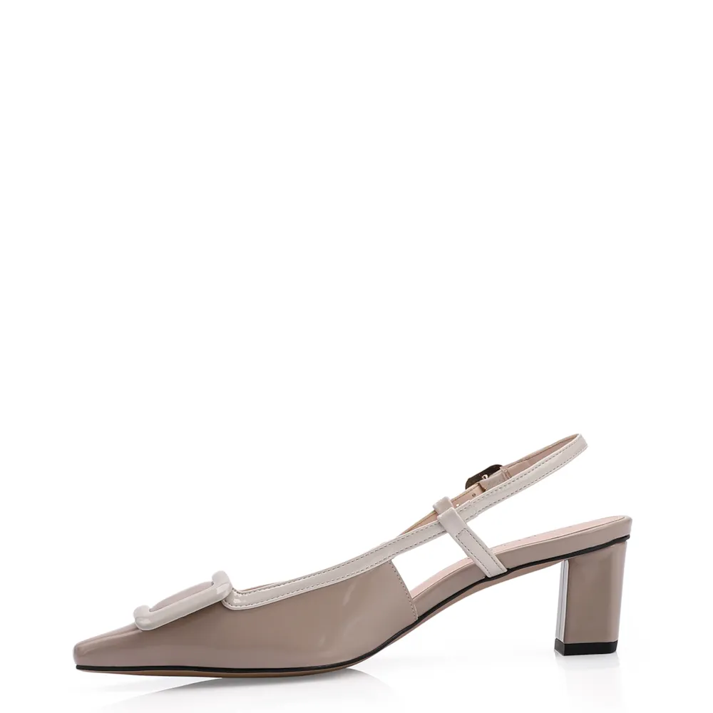 Scarpin Verniz Bege/Off White - imagem 5
