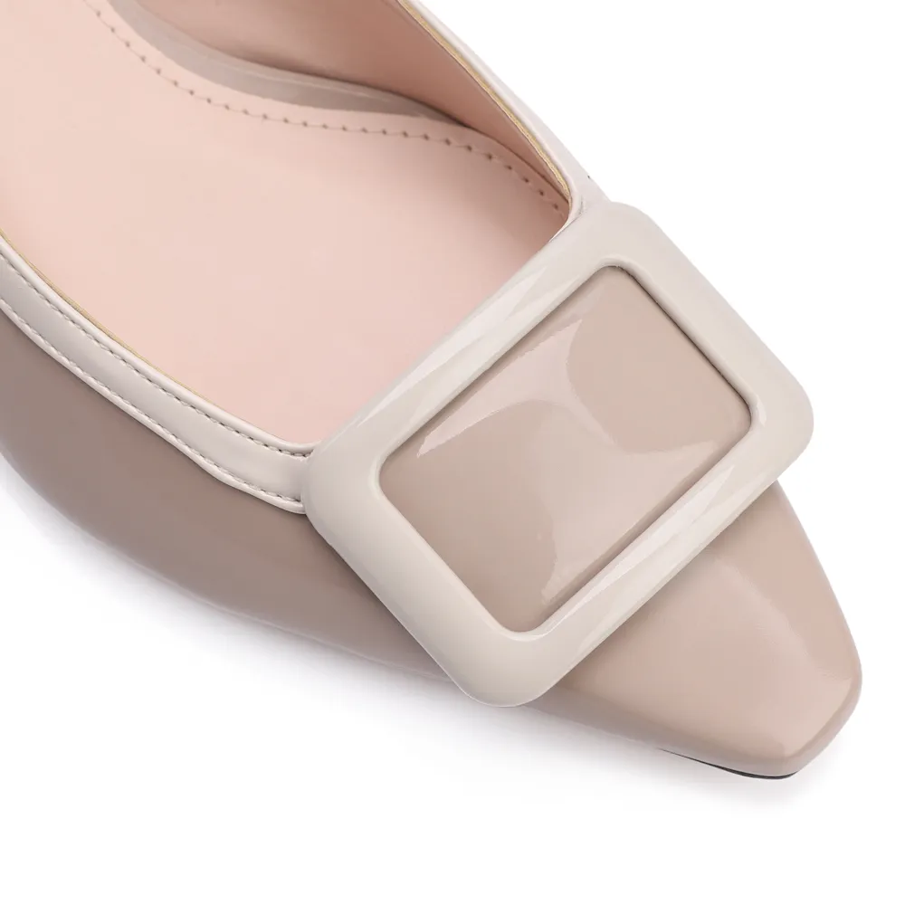 Scarpin Verniz Bege/Off White - imagem 7