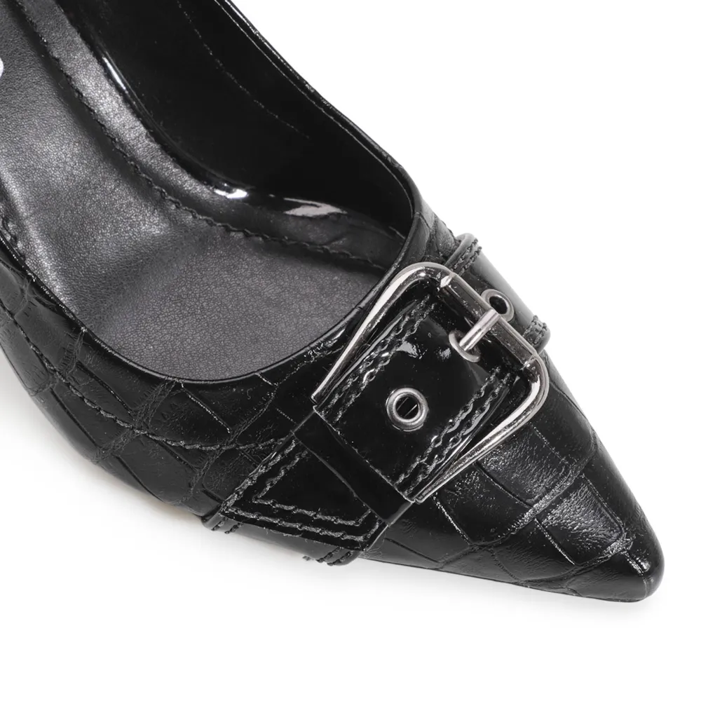 Scarpin Verniz/Croco Preto - imagem 7
