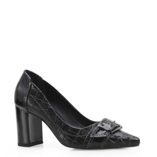 Verniz/Croco Preto