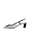 Scarpin Verniz Off White/Preto - imagem 5