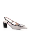 Scarpin Verniz Off White/Preto - imagem 1