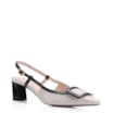 Scarpin Verniz Off White/Preto - imagem 1