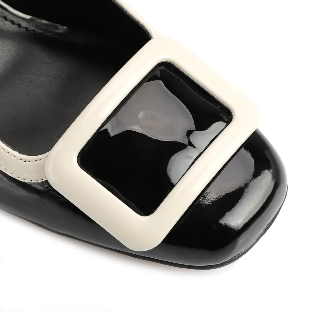 Scarpin Verniz Preto/Branco - imagem 6