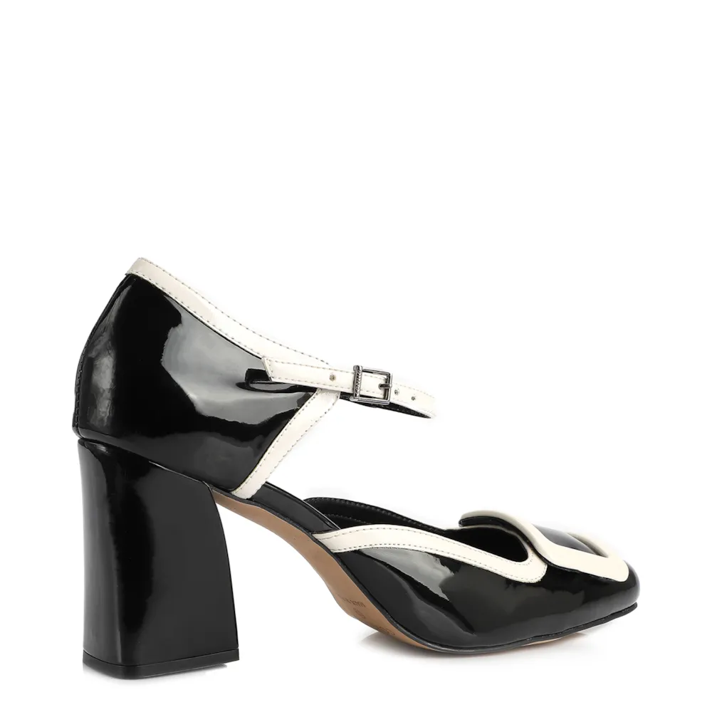 Scarpin Verniz Preto/Branco - imagem 3
