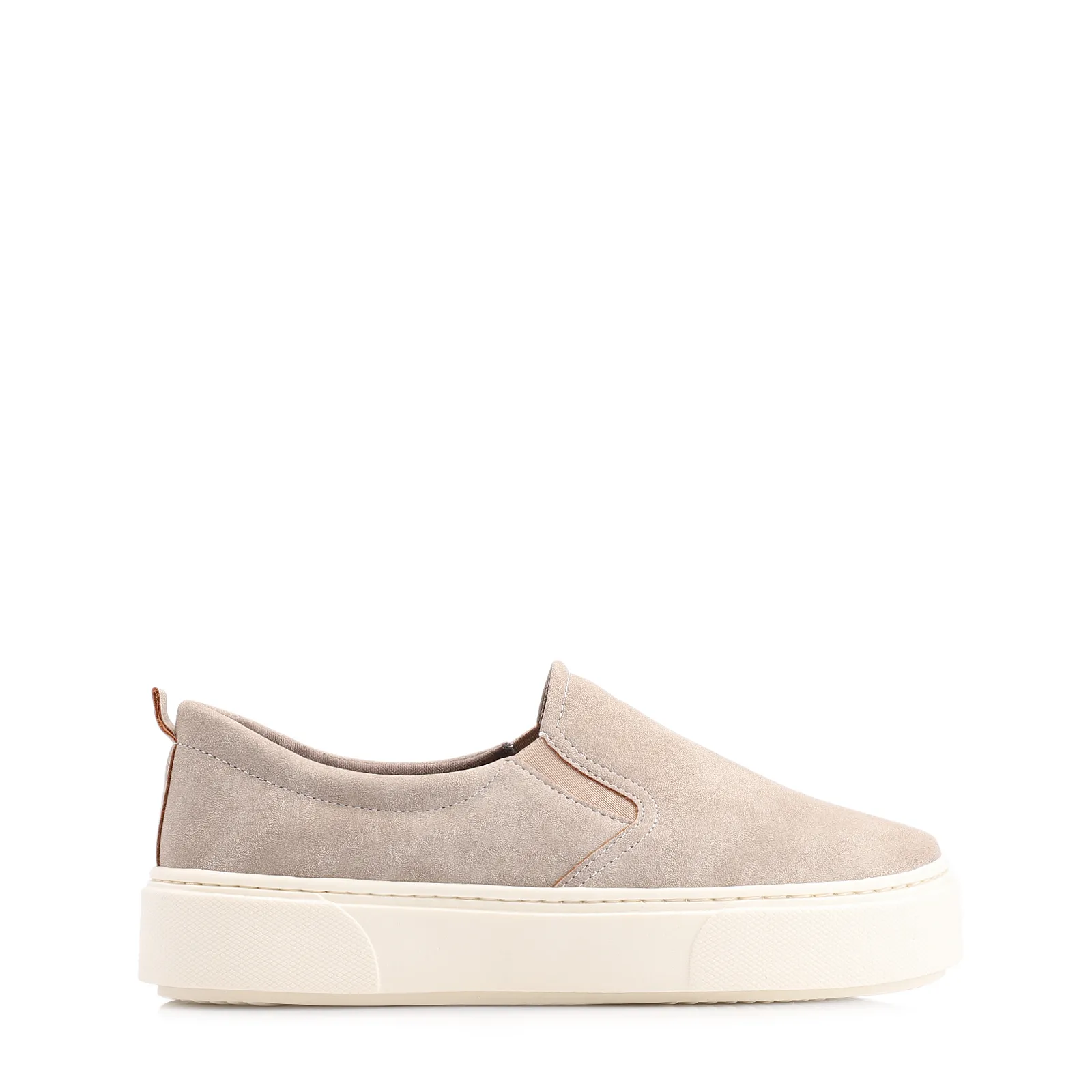  Slip On Alt Camurça Bege