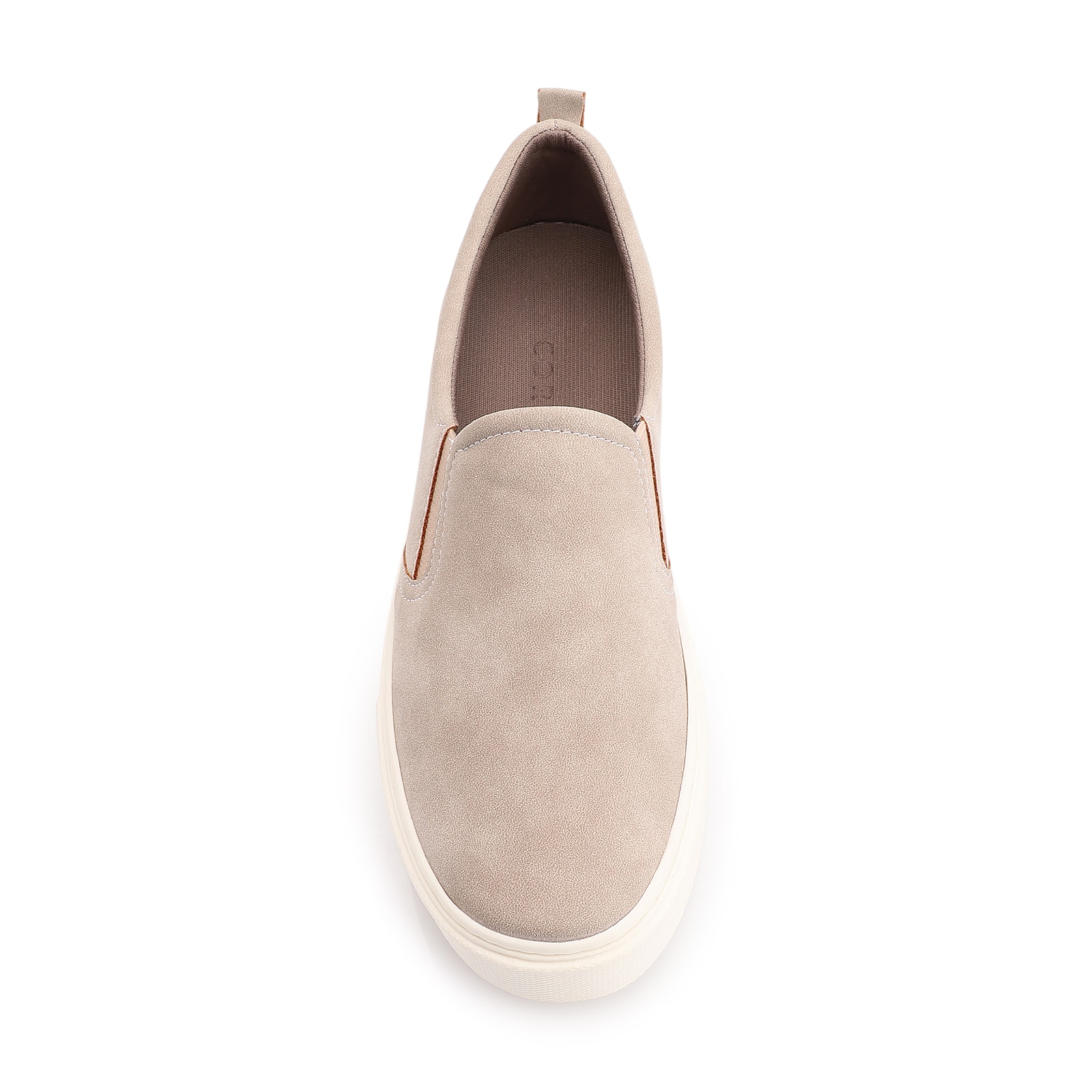 Slip On Alt Camurça Bege