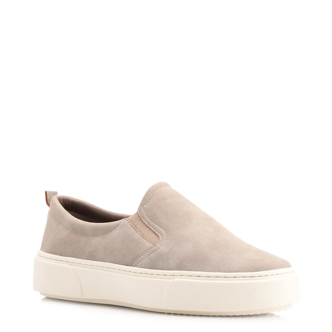 Slip On Alt Camurça Bege