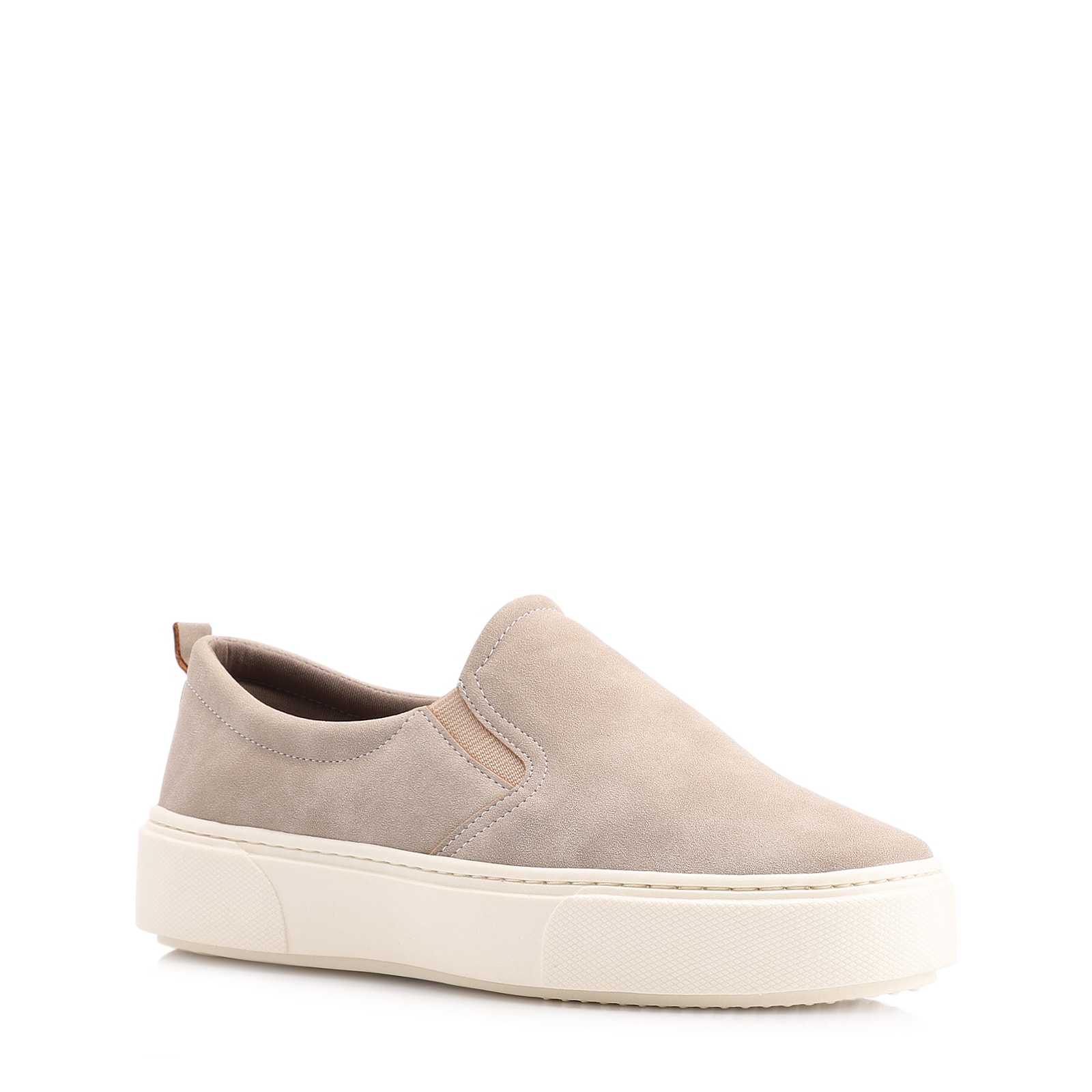Slip On Alt Camurça Bege