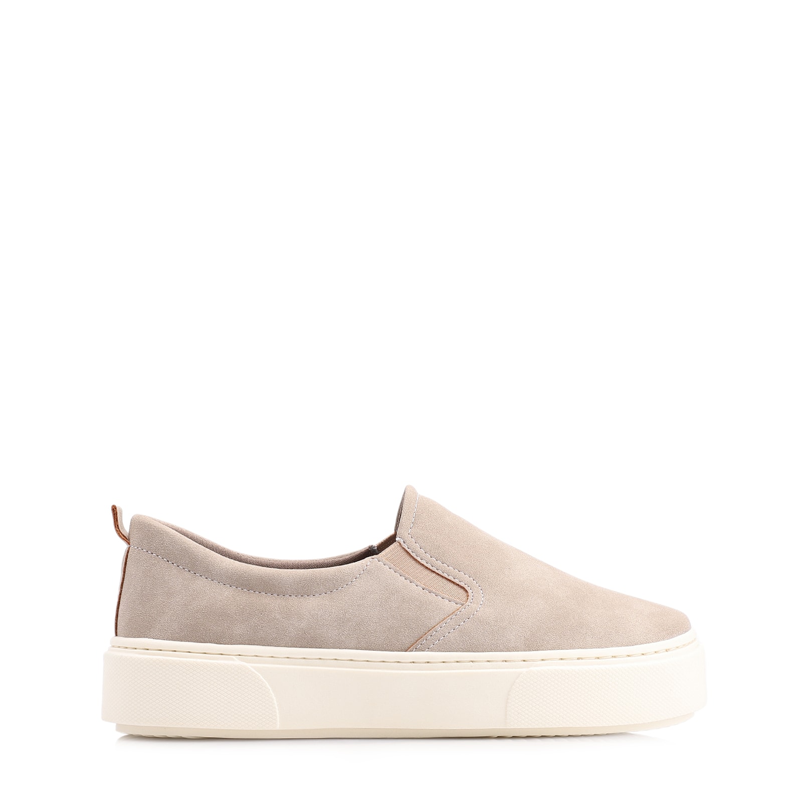 Slip On Alt Camurça Bege