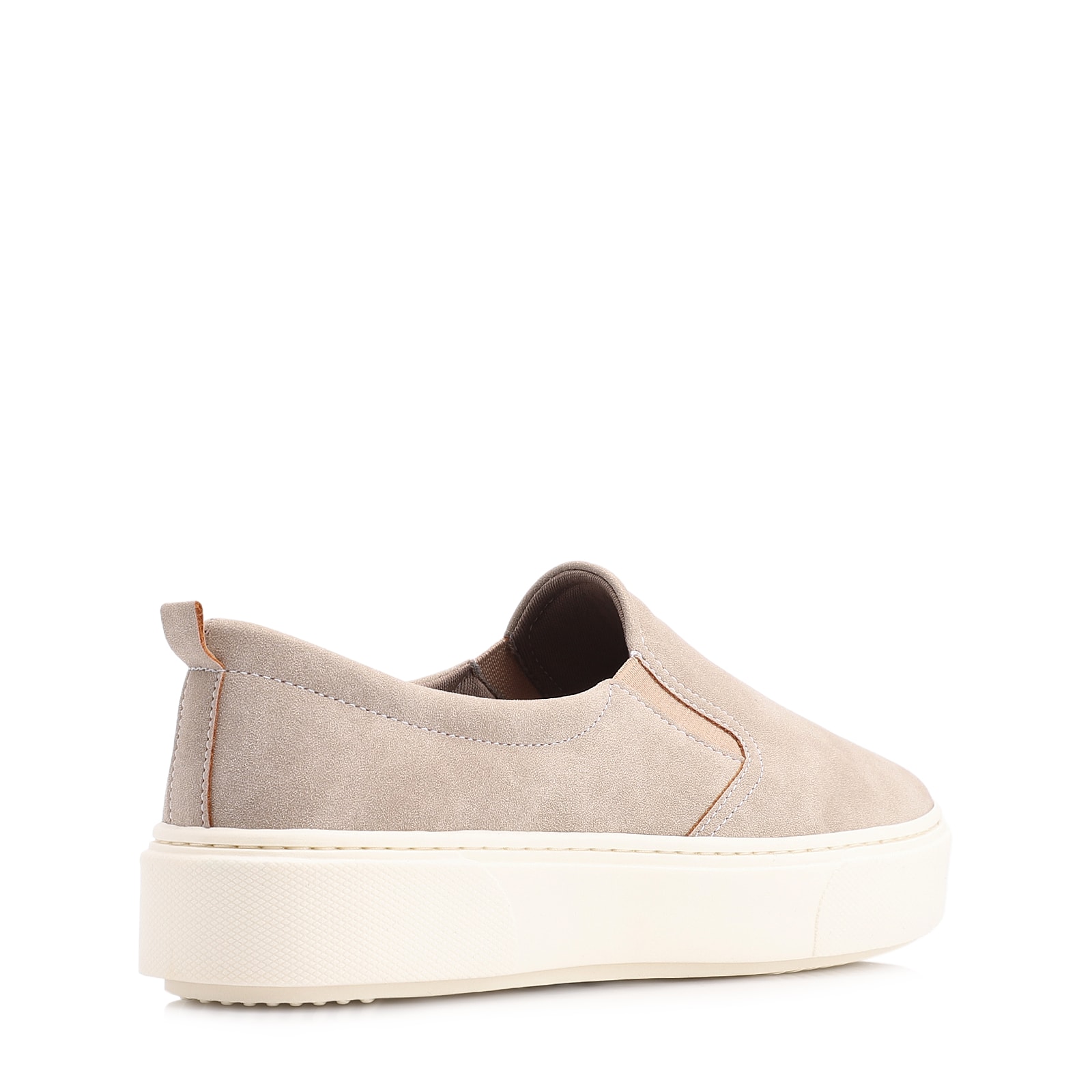 Slip On Alt Camurça Bege