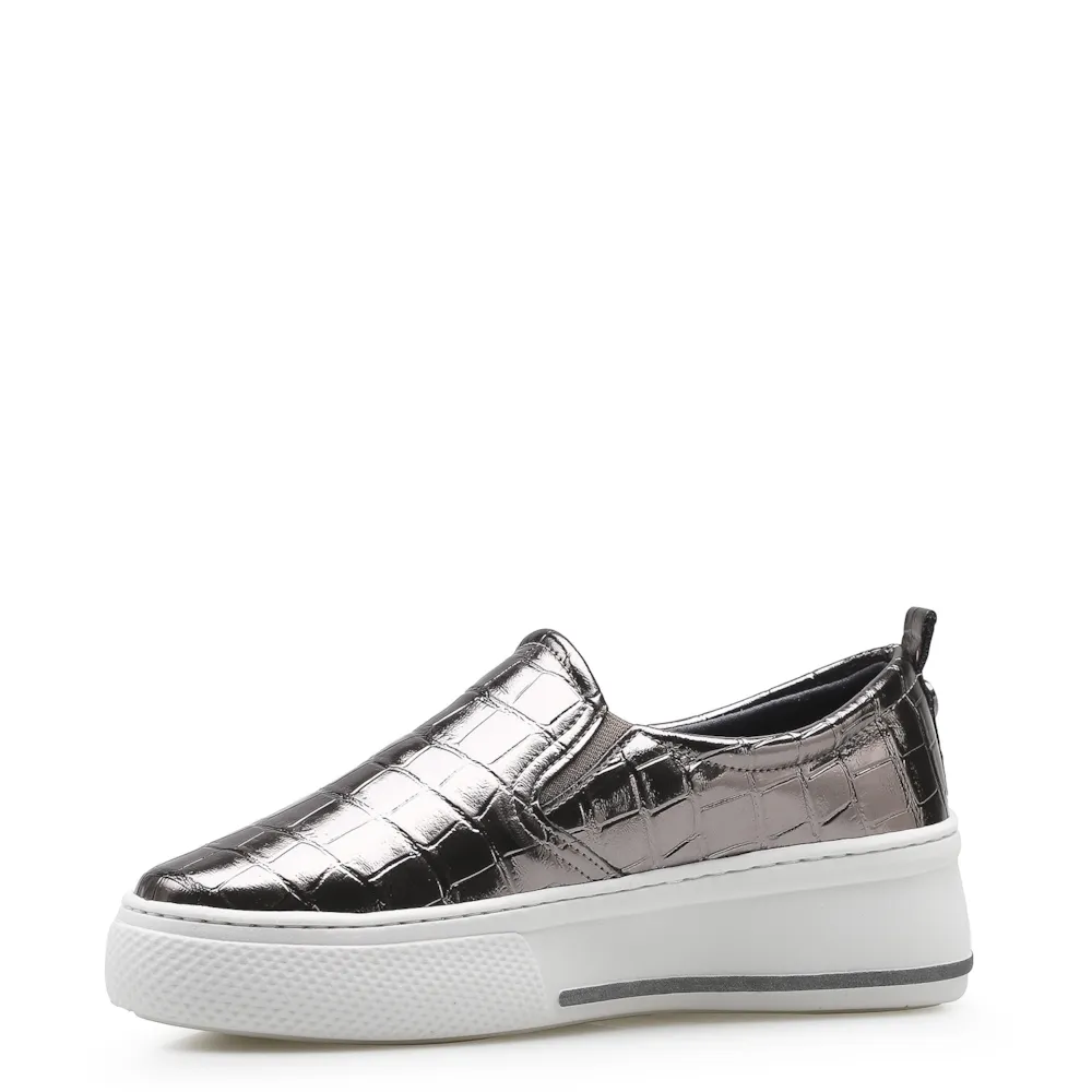 Slip On Alternativo Croco Prata Velho - imagem 4