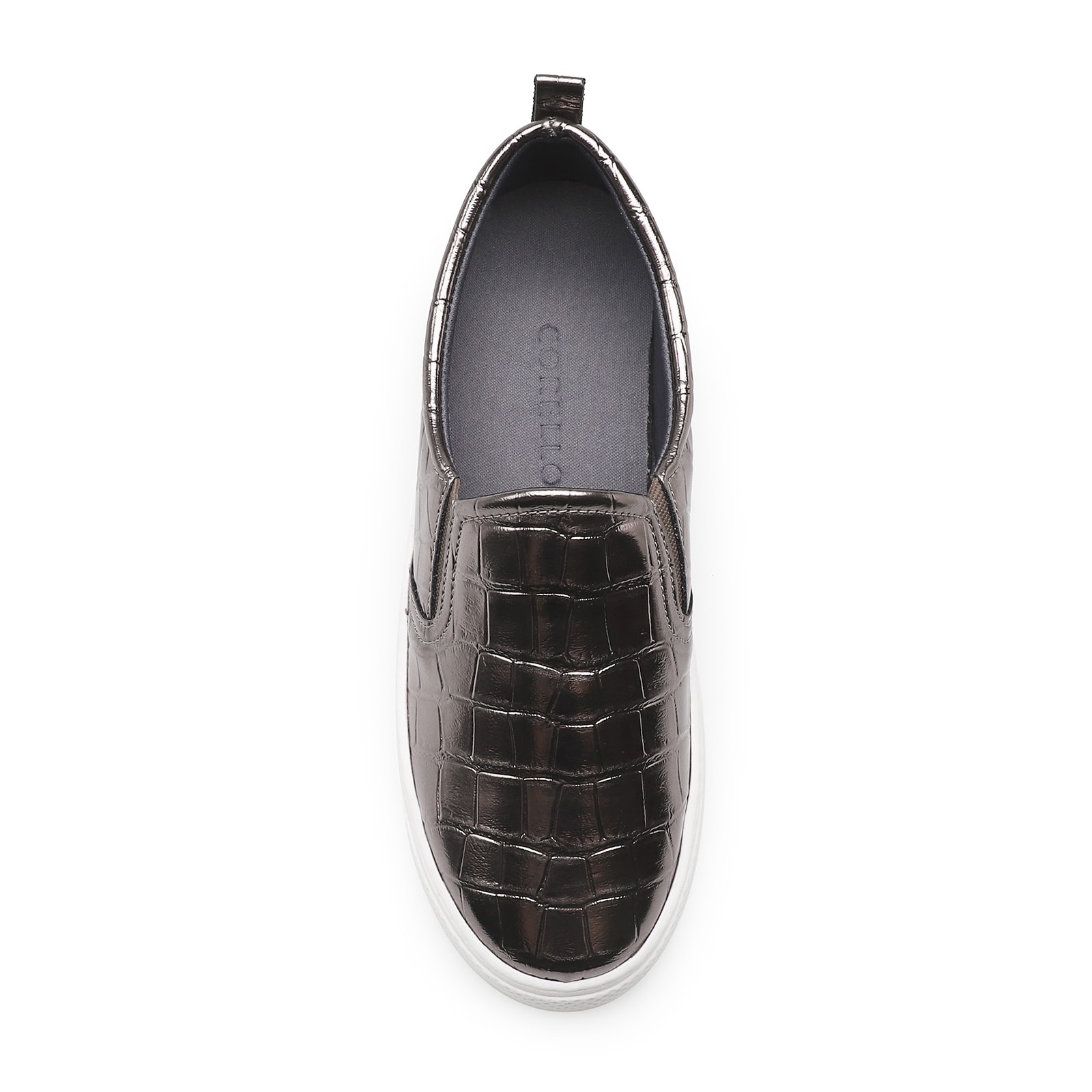 Slip On Alternativo Croco Prata Velho