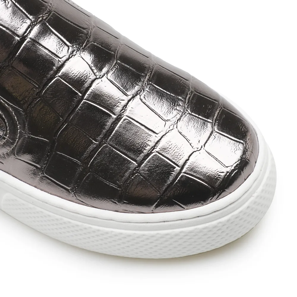 Slip On Alternativo Croco Prata Velho - imagem 6