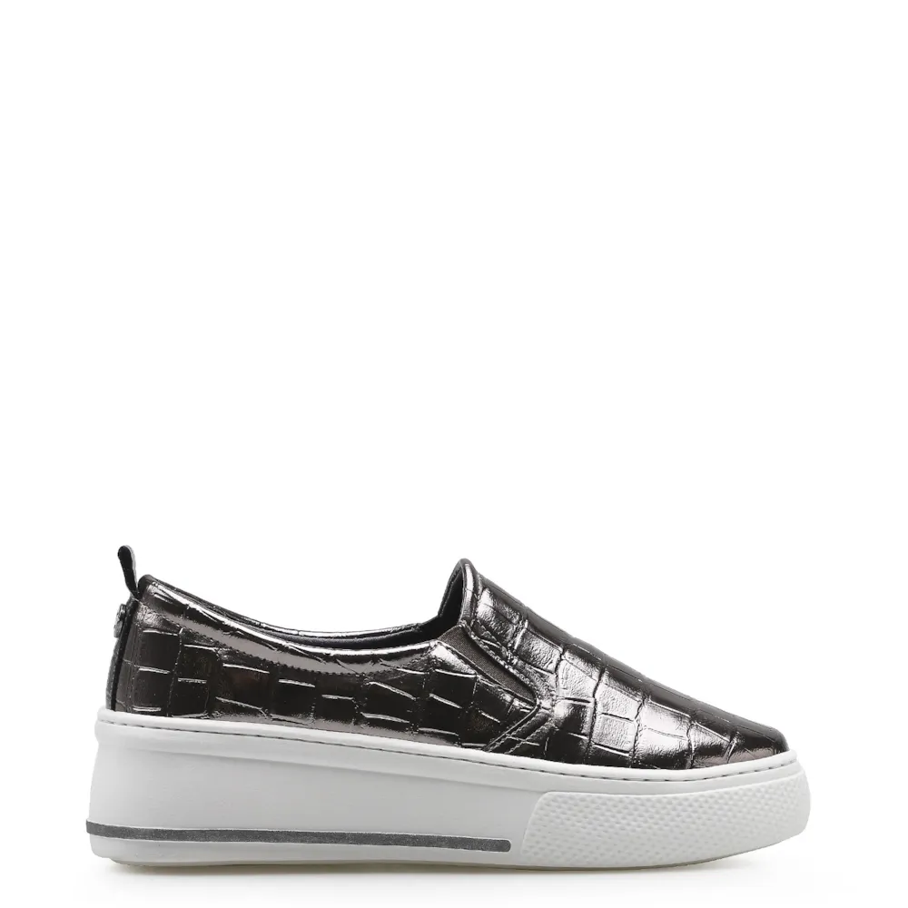 Slip On Alternativo Croco Prata Velho - imagem 2