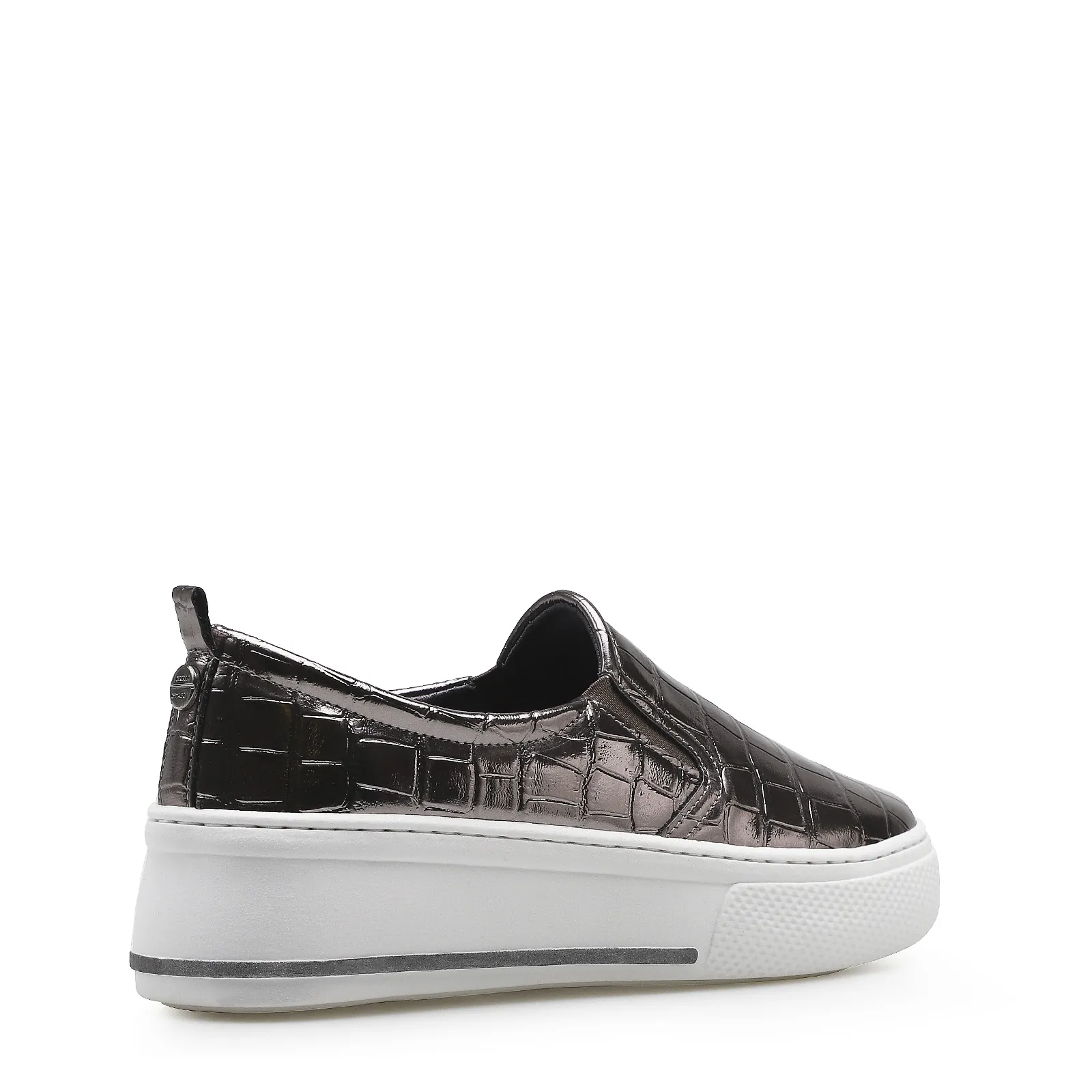 Slip On Alternativo Croco Prata Velho