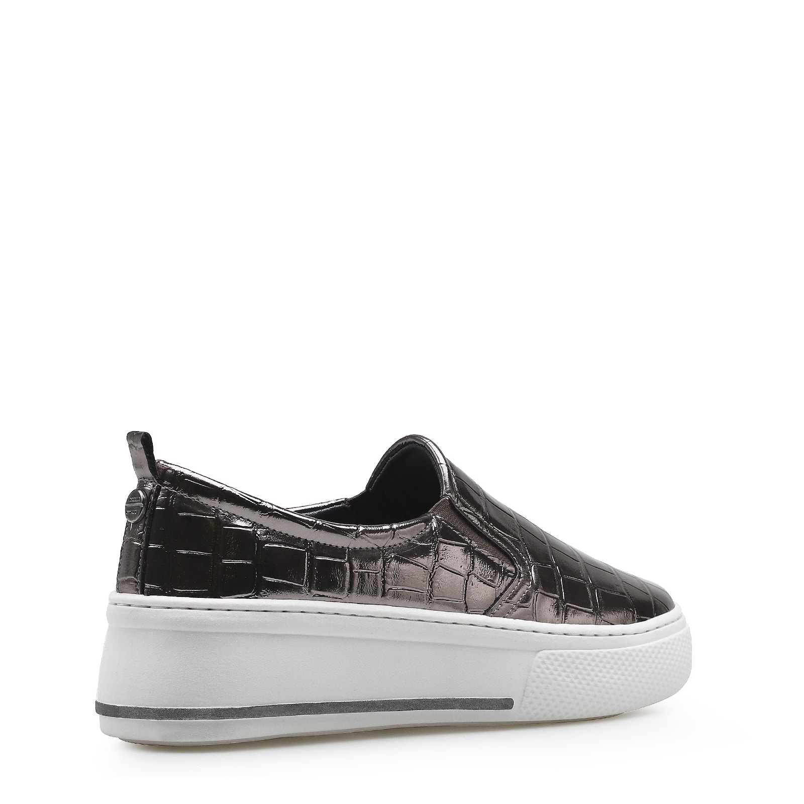 Slip On Alternativo Croco Prata Velho