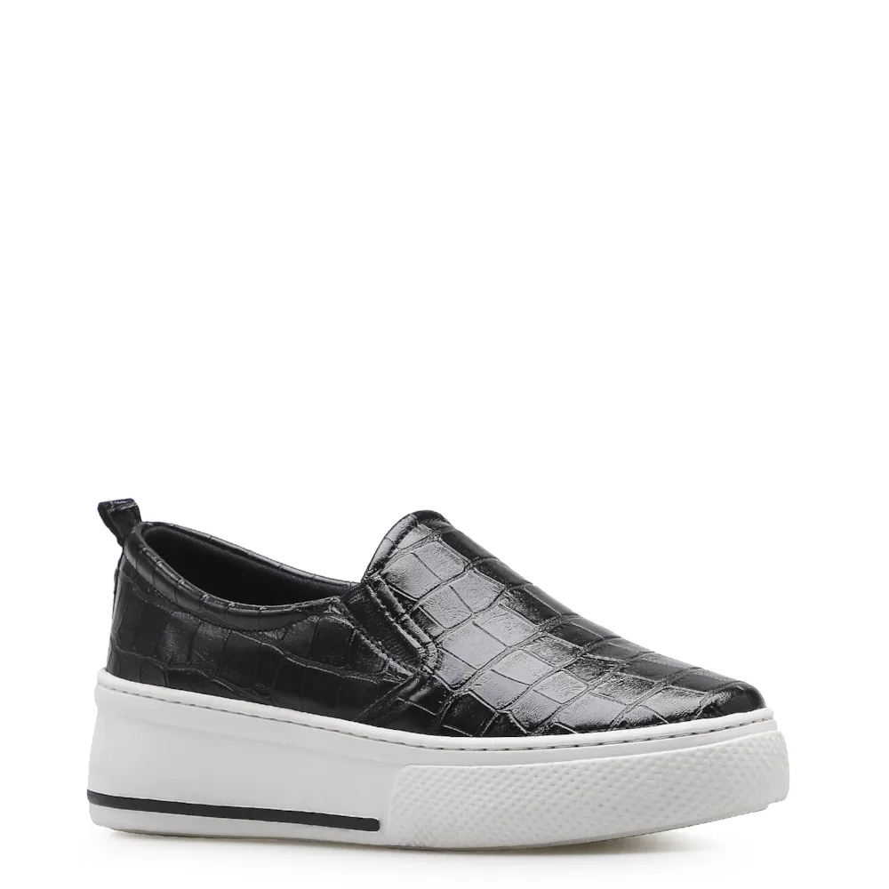 Slip On Alternativo Croco Preto