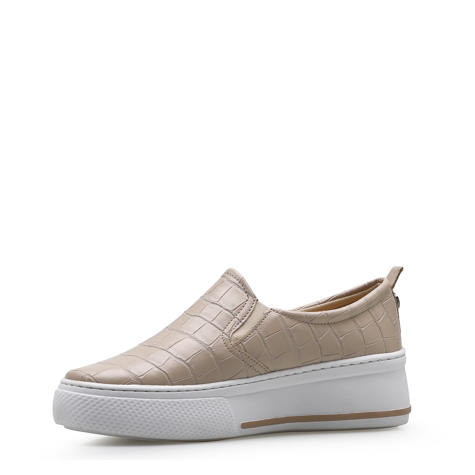 Slip On Alternativo Croco Vanilla