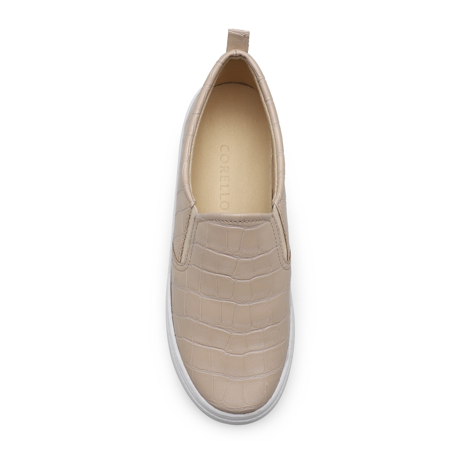 Slip On Alternativo Croco Vanilla