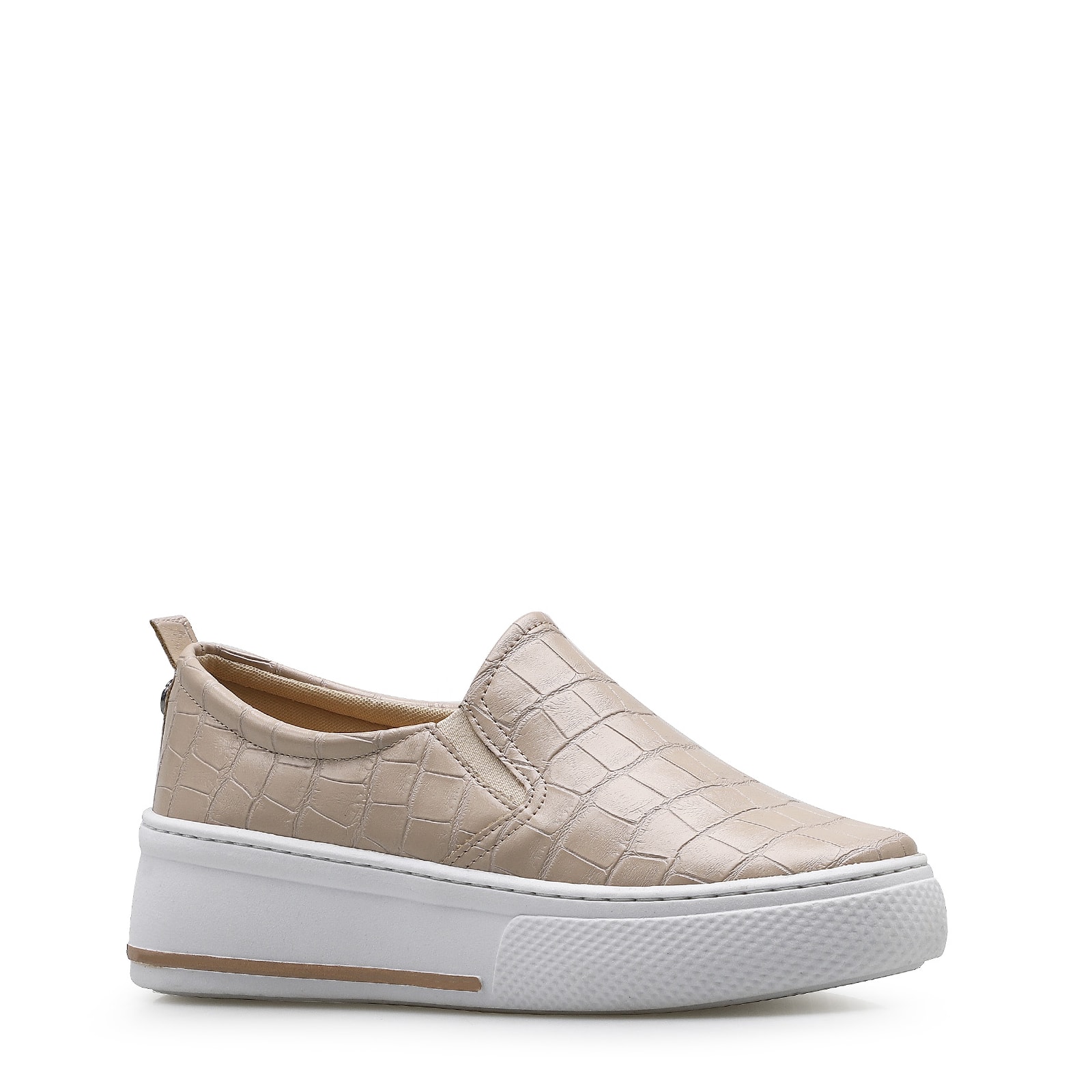 Slip On Alternativo Croco Vanilla