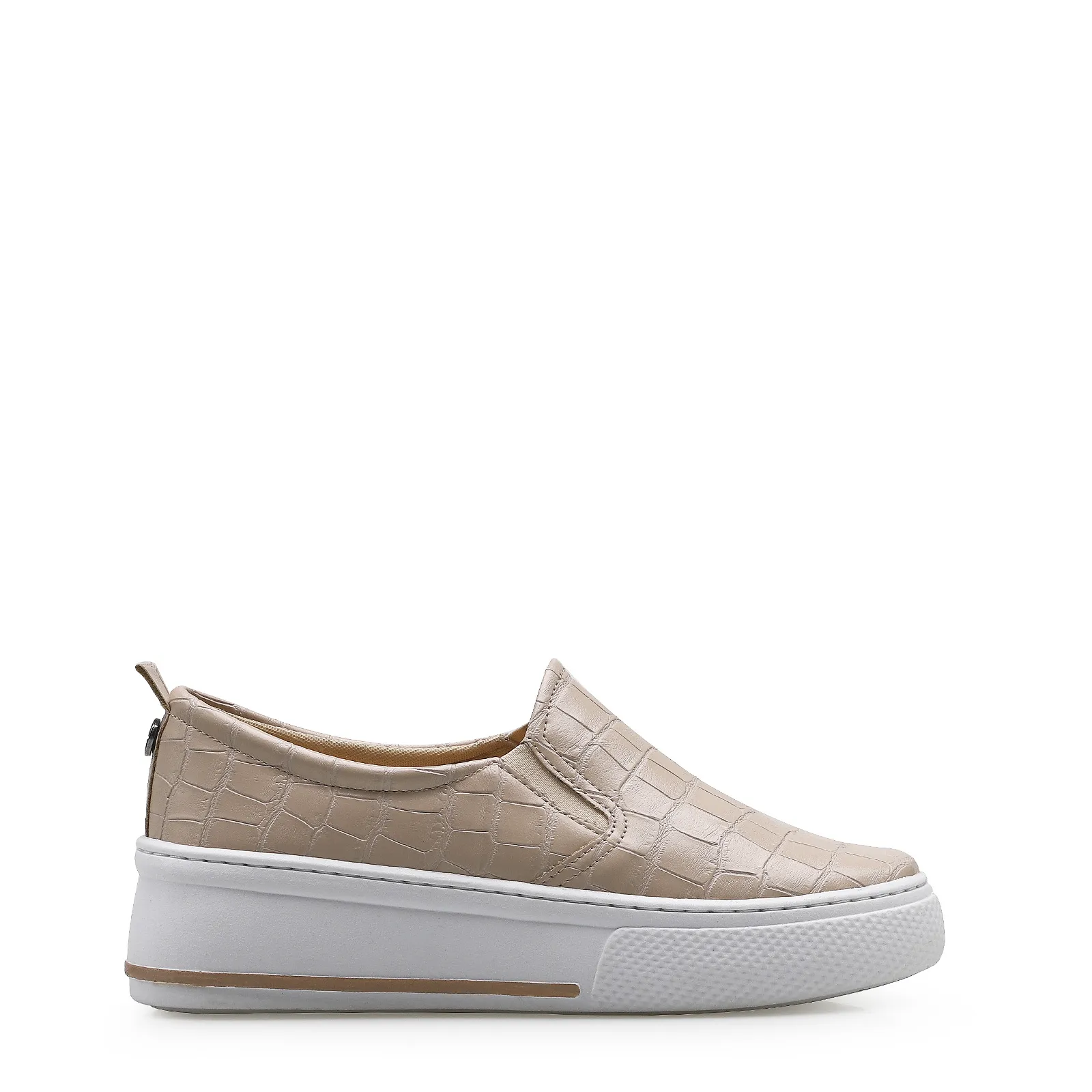 Slip On Alternativo Croco Vanilla