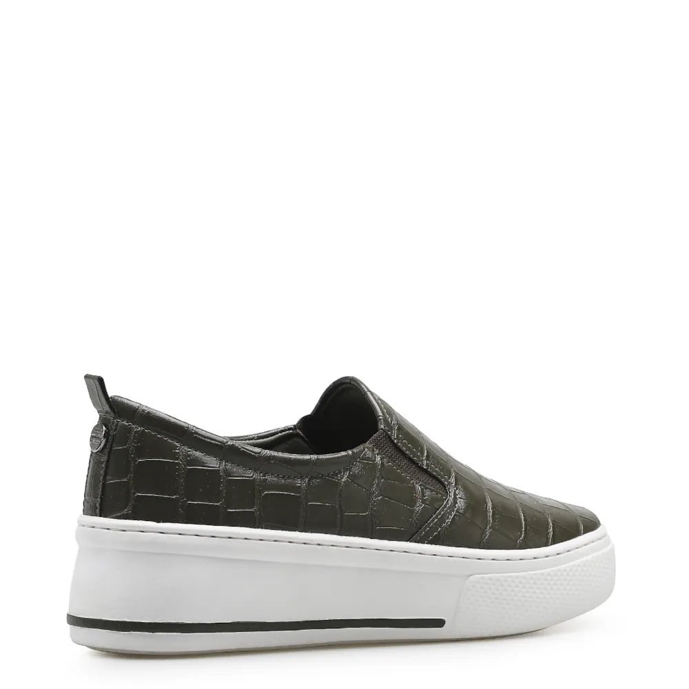 Slip On Alternativo Croco Verde Oliva - imagem 3