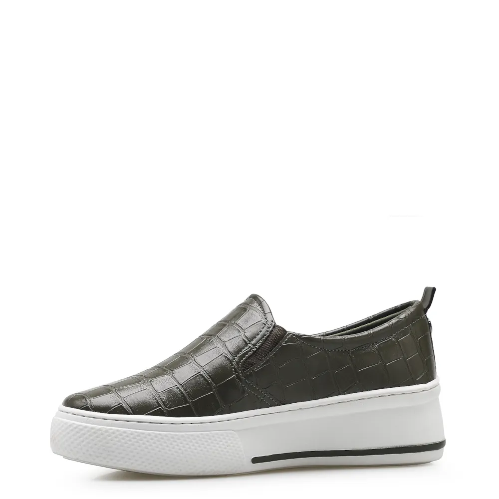 Slip On Alternativo Croco Verde Oliva - imagem 4