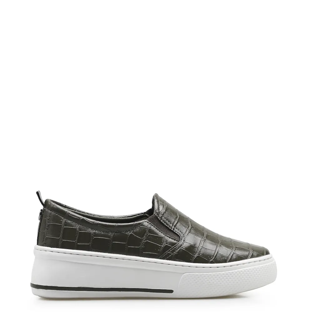 Slip On Alternativo Croco Verde Oliva - imagem 2
