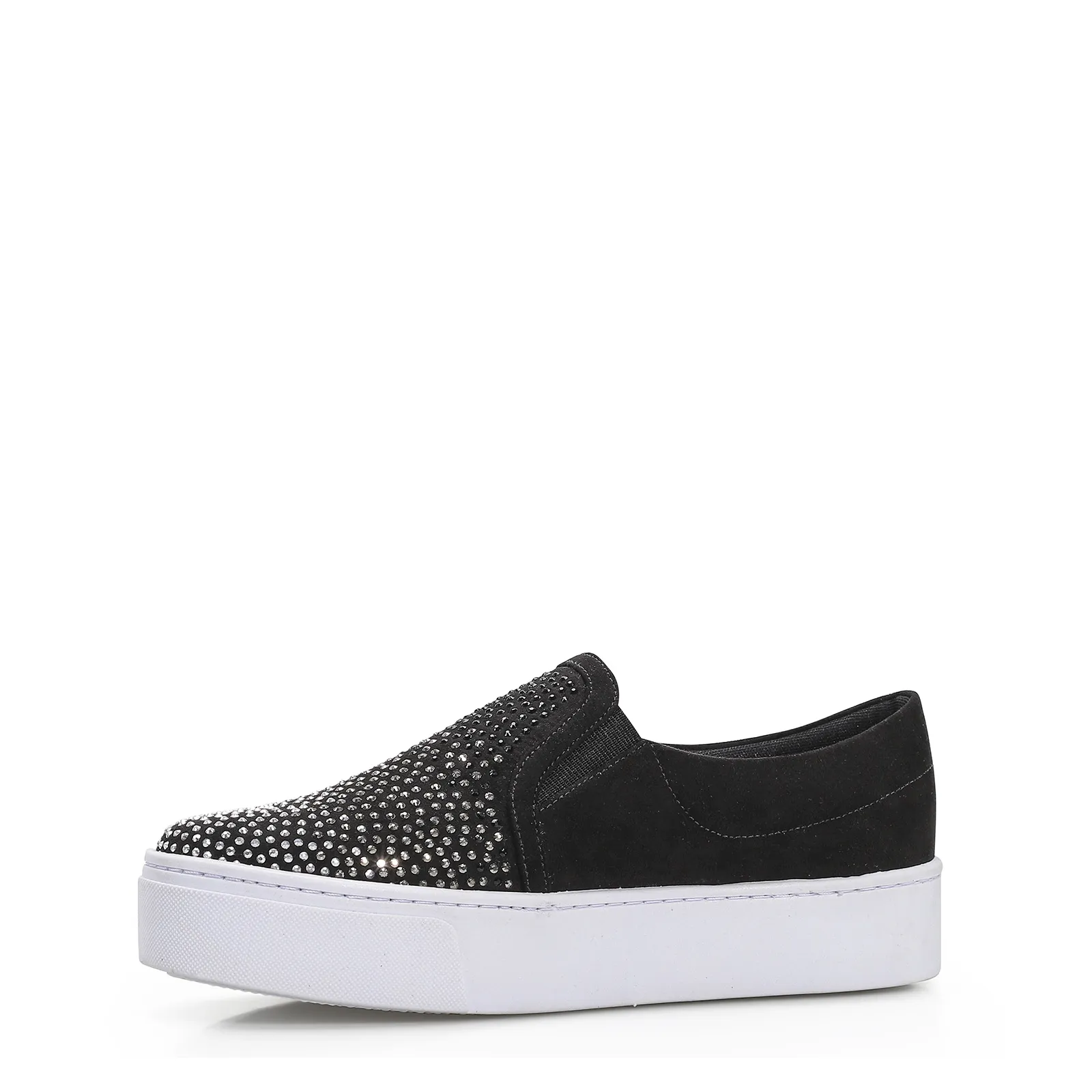 Slip On Brilho Alternativo Camurça Preto